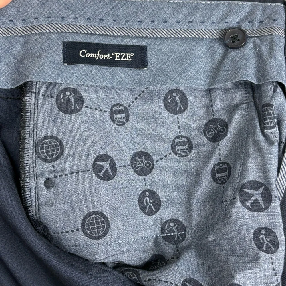 Ballin Pants Men 36 Blue Comfort‎ EZE Commuter Bi-Stretch Modern Connor